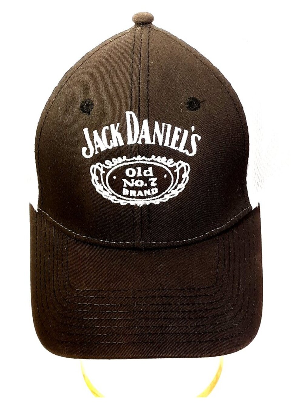 Jack Daniels Old No. 7 Black White Mesh Trucker Cap Hat by New Era Medium-Large